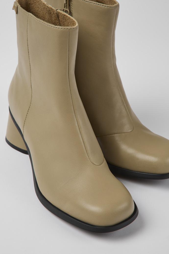 Kiara Beige leather ankle boots by CAMPER
