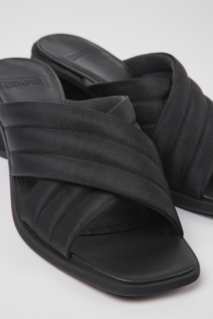 Kiara Black textile sandals for women by CAMPER