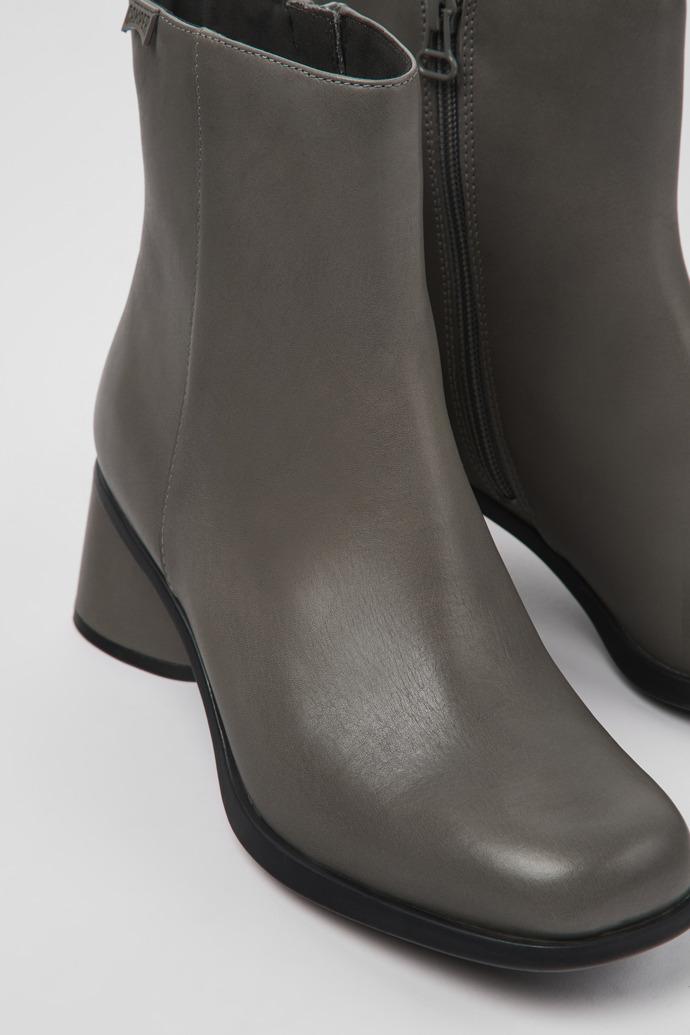 Kiara Gray leather and recycled PET boots for women by CAMPER