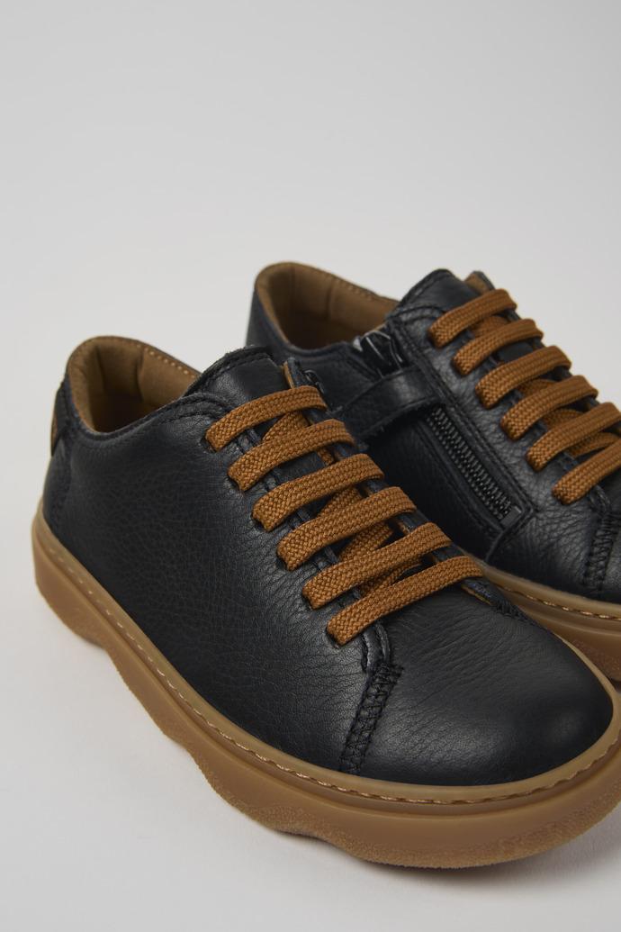 Kiddo Black leather shoes for kids by CAMPER