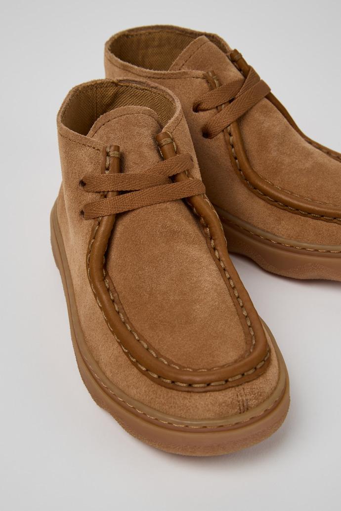 Kiddo Brown Nubuck and Leather Ankle Boots for Kids. by CAMPER