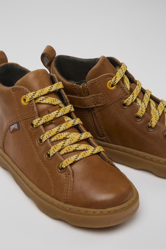 Kiddo Brown leather ankle boots by CAMPER