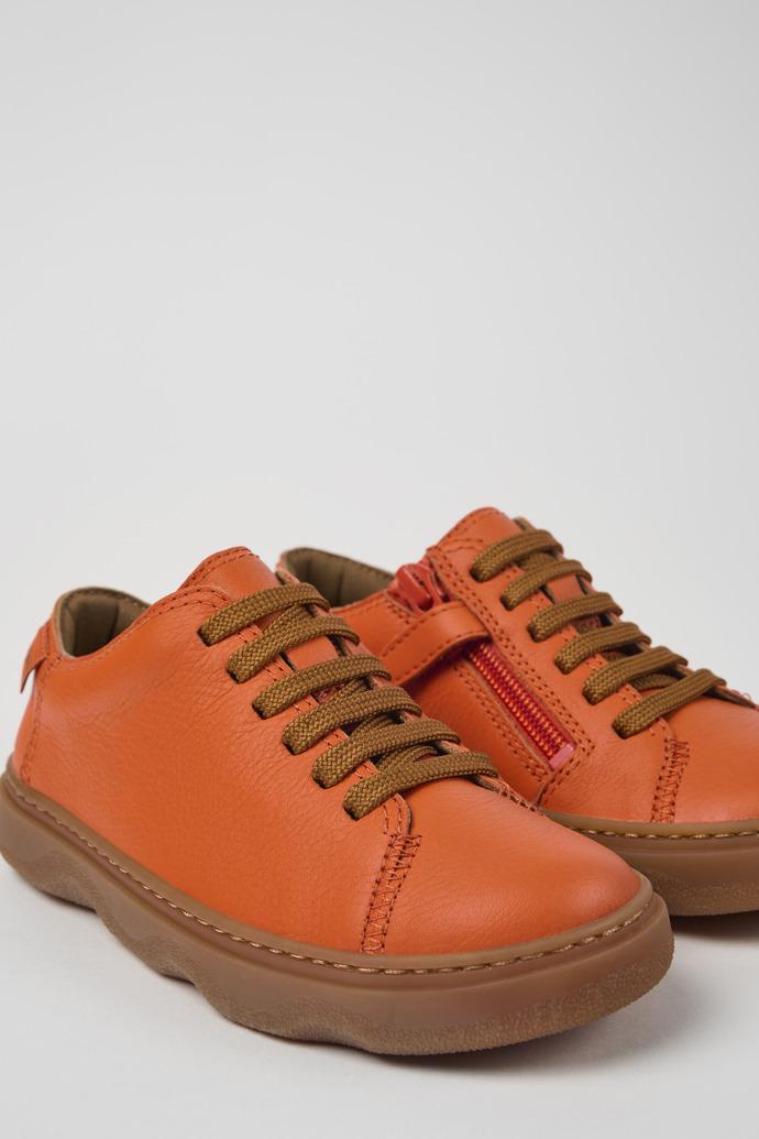 Kiddo Orange leather shoes for kids by CAMPER
