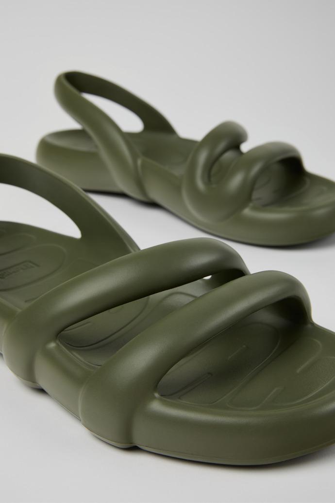 Kobarah Flat Green Synthetic Sandals for Men. by CAMPER