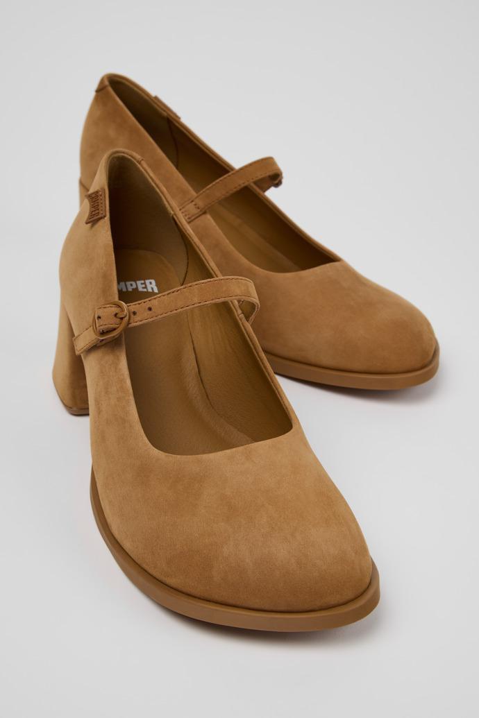 Kora Brown Nubuck Leather Heels for Women. by CAMPER