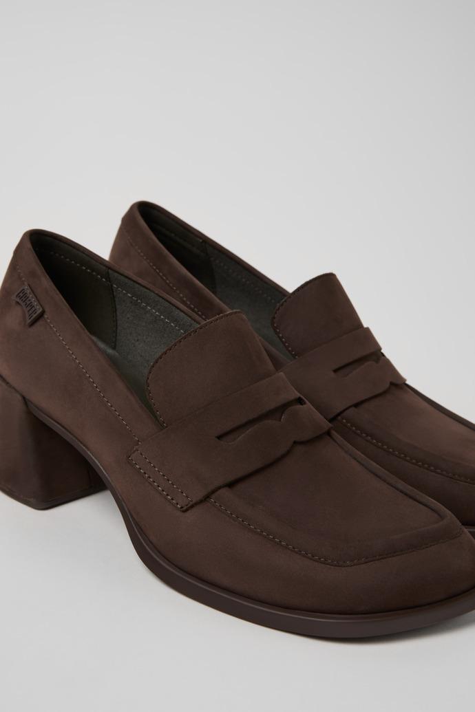 Kora Brown Nubuck Moccasins for Women. by CAMPER