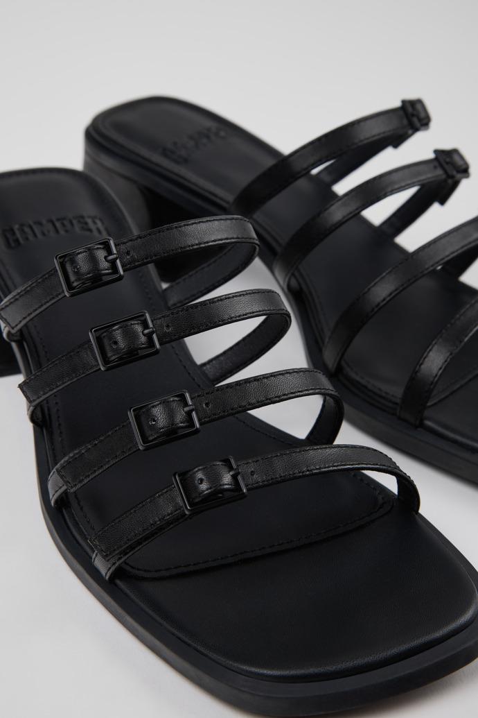 Kora Sandal Black Leather Sandals for Women. by CAMPER