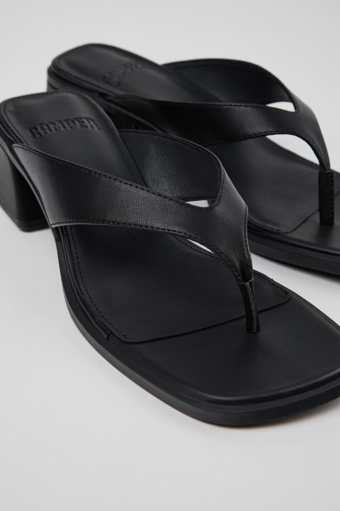 Kora Sandal Black Leather Sandals for Women. by CAMPER