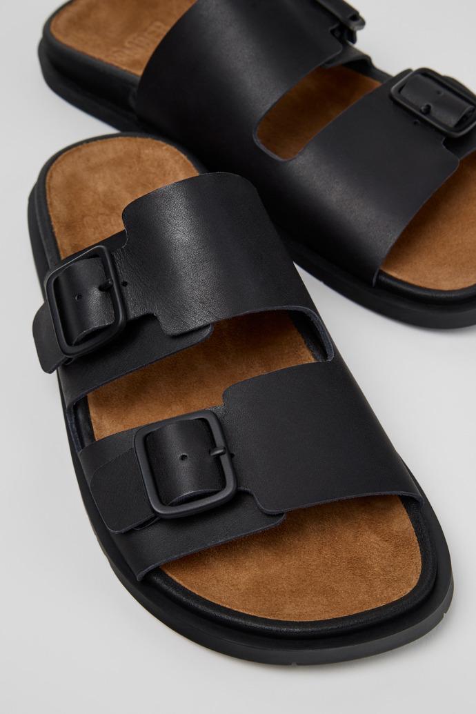 Lluc Sandal Black Leather Sandals for Men. by CAMPER