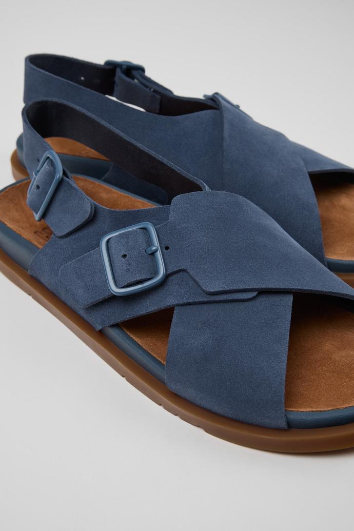 Lluc Sandal Blue Suede Sandals for Women. by CAMPER
