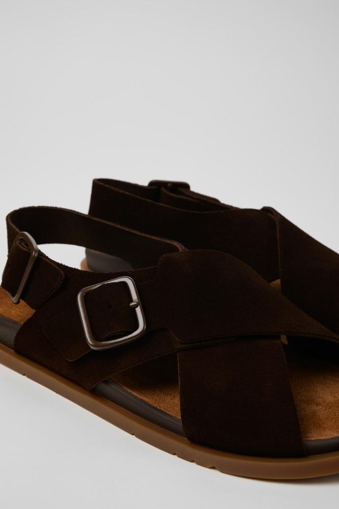Lluc Sandal Brown Suede Sandals for Men. by CAMPER