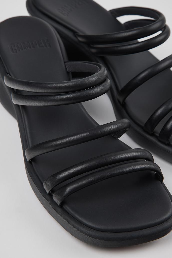 Louise Sandal Black Leather Sandals for Women. by CAMPER