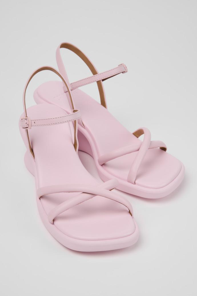 Louise Sandal Pink Leather Sandals for Women. by CAMPER