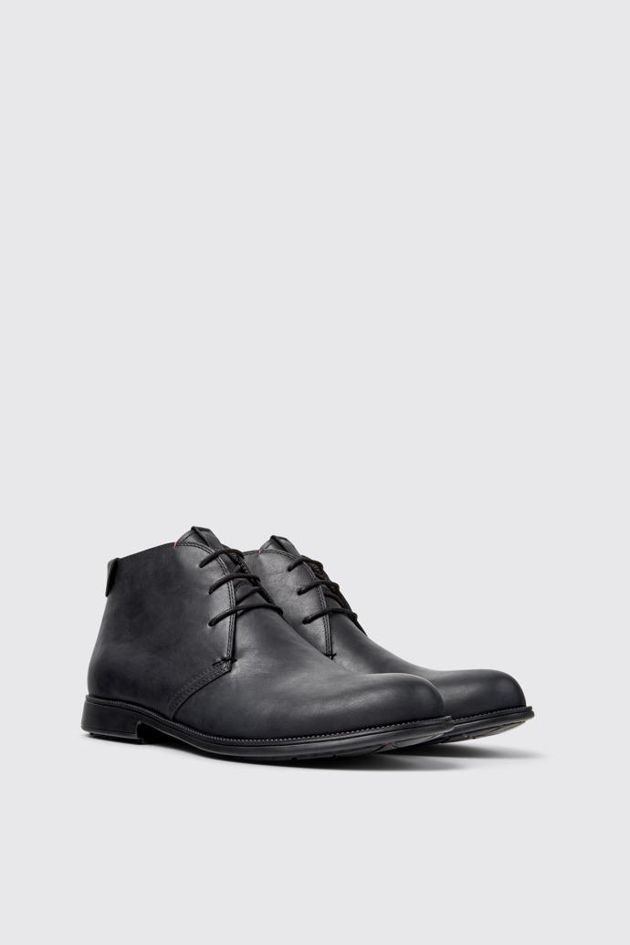 Mil 1913 Black Leather Ankle Boots for Men. by CAMPER