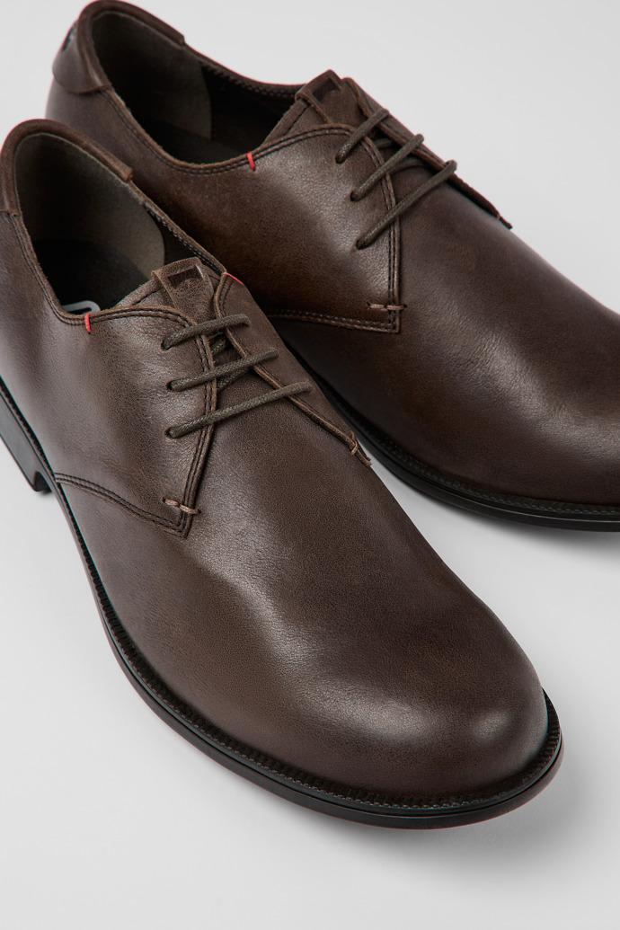 Mil 1913 Brown Leather Shoes for Men. by CAMPER