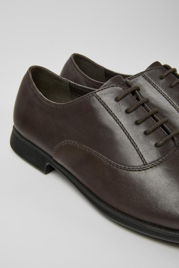 Mil Brown leather shoes for women by CAMPER