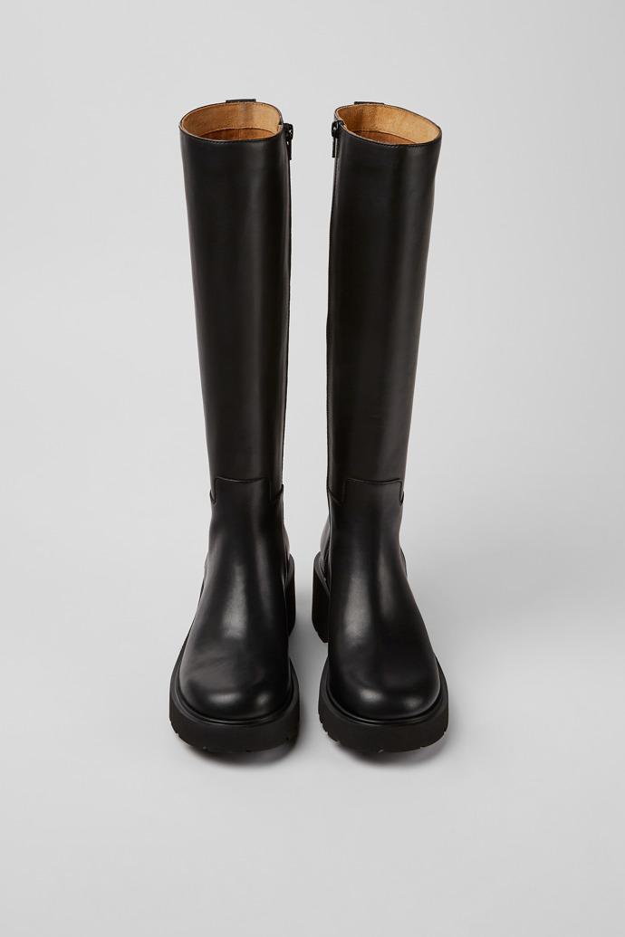 Milah Black Leather High Boots for Women. by CAMPER