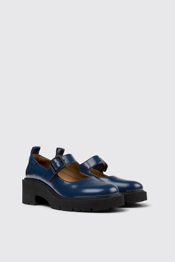 Milah Blue Leather Shoes for Women. by CAMPER