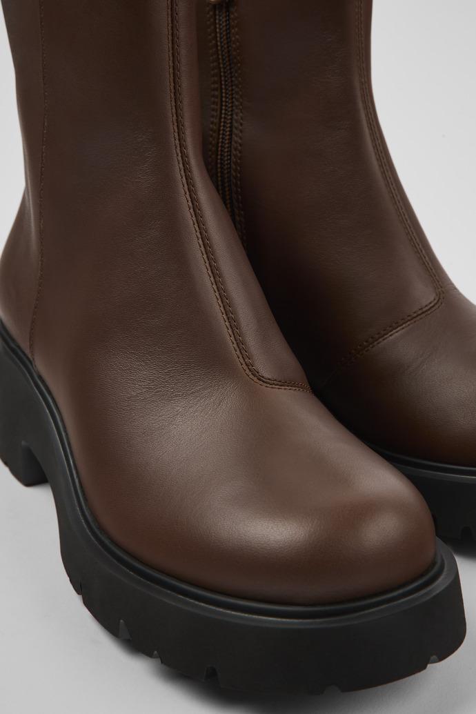 Milah HYDROSHIELD® Brown leather boots for women by CAMPER