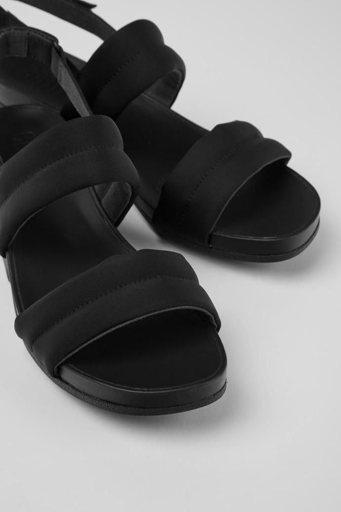 Minikaah Black recycled PET and nylon sandals for women by CAMPER
