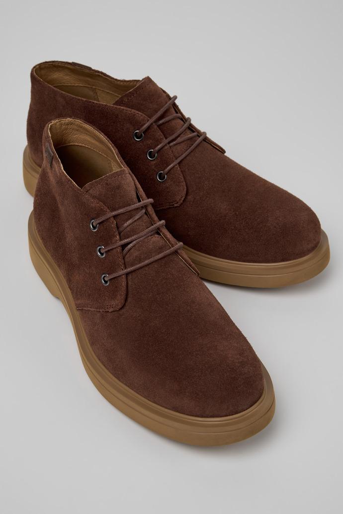 Norman Brown Suede Ankle Boots for Men. by CAMPER