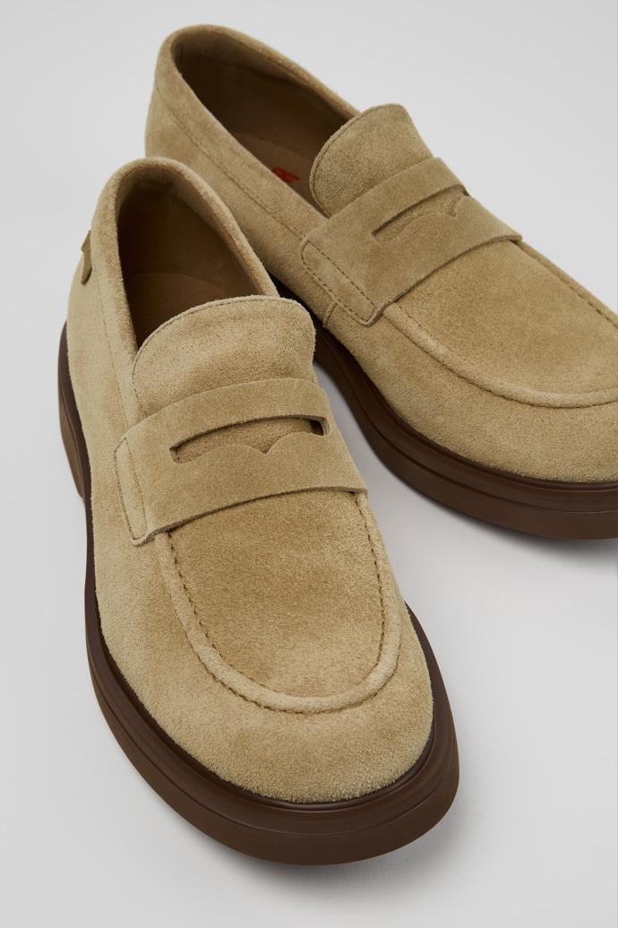 Norman Brown Suede Leather Shoes for Men. by CAMPER