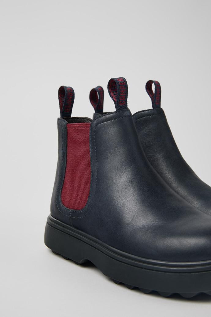 Norte Blue and burgundy leather boots for kids by CAMPER