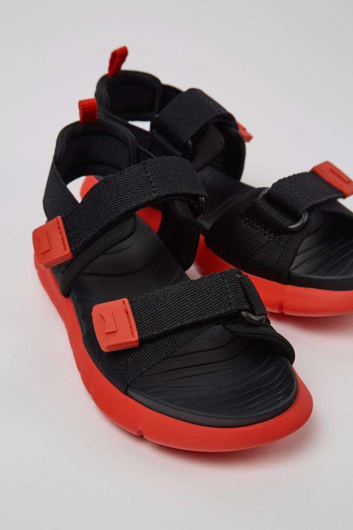 Oruga Black Textile Sandals for Kids. by CAMPER
