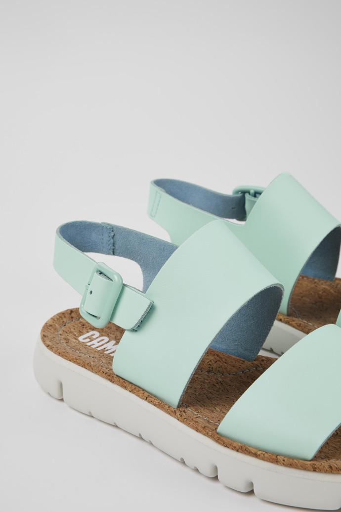 Oruga Blue Leather Sandal for Women by CAMPER