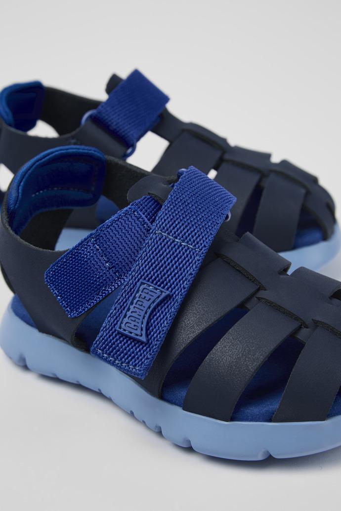 Oruga Blue Leather/Textile Sandal by CAMPER