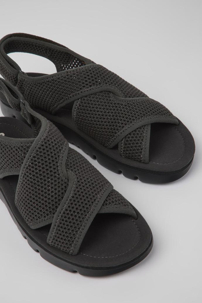 Oruga Dark gray textile sandals for women by CAMPER