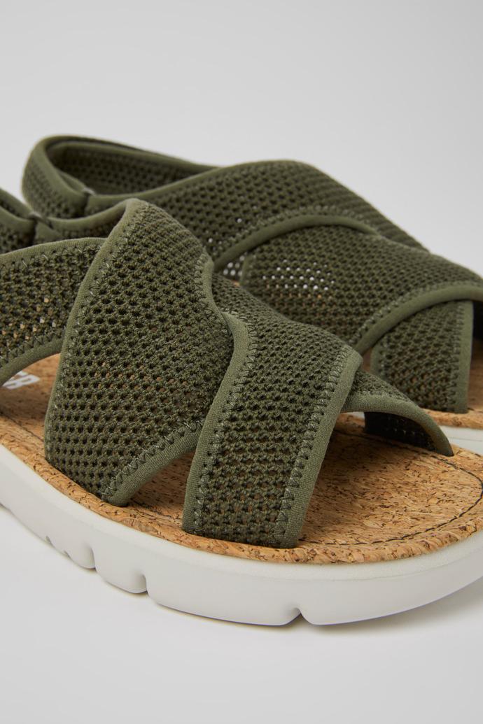 Oruga Green textile sandals for women by CAMPER