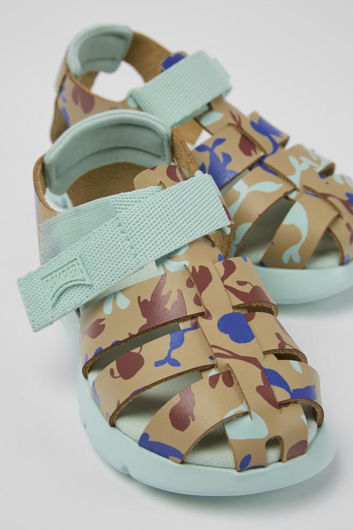 Oruga Multicolored Leather/Textile Sandal by CAMPER