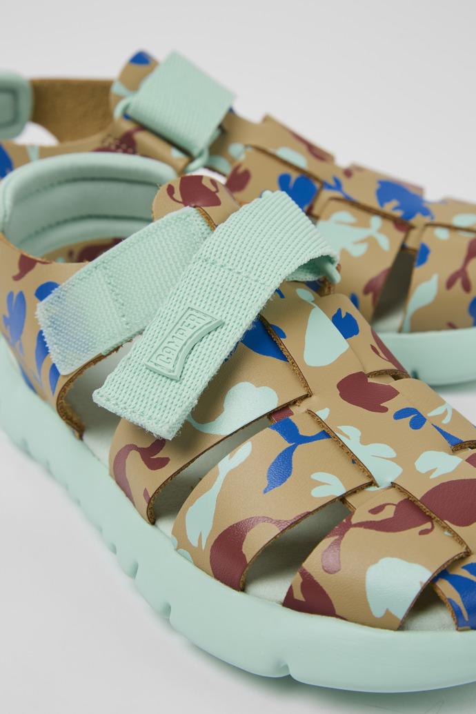 Oruga Multicolored Leather/Textile Sandal by CAMPER