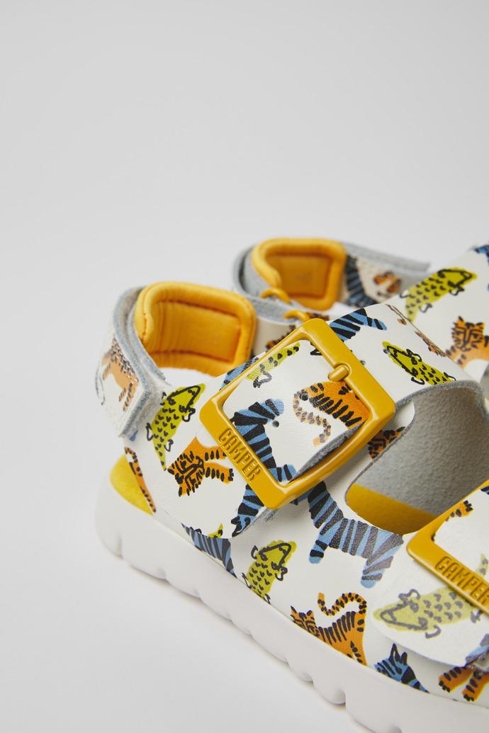 Oruga Multicolored leather sandals for kids by CAMPER