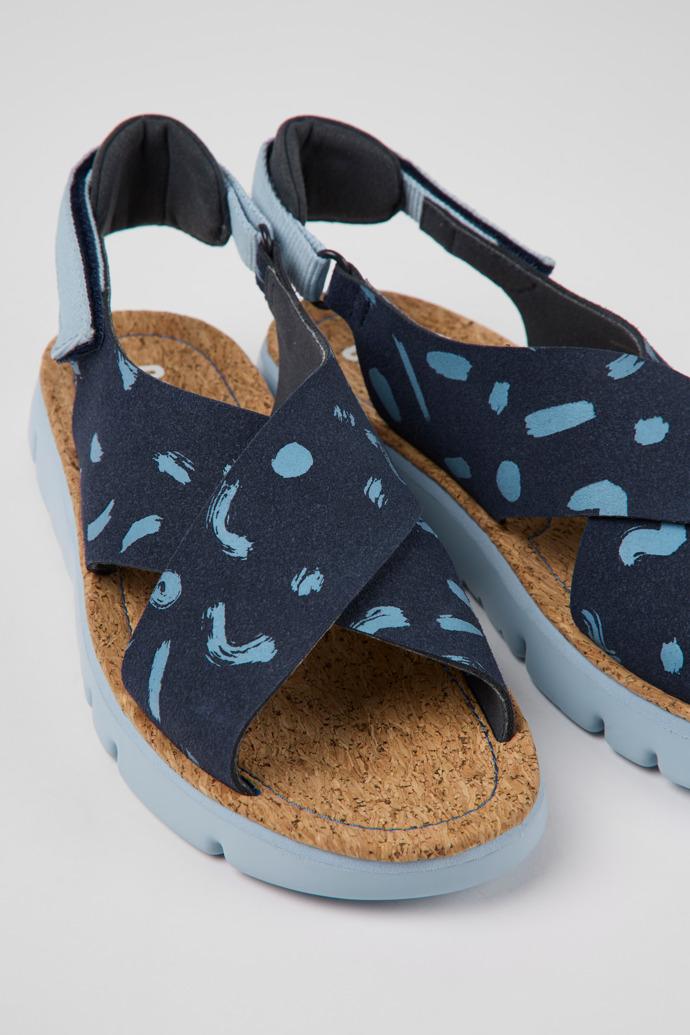 Oruga Multicolored nubuck and textile sandals for women by CAMPER