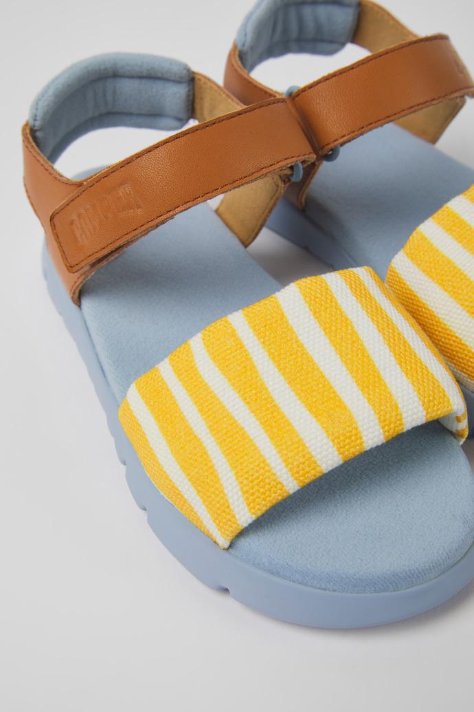 Oruga Multicolored textile and leather sandals for kids by CAMPER