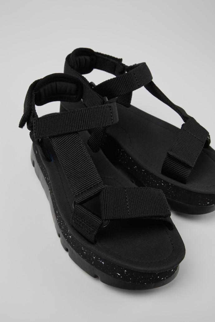 Oruga Up Black recycled PET sandals for women by CAMPER