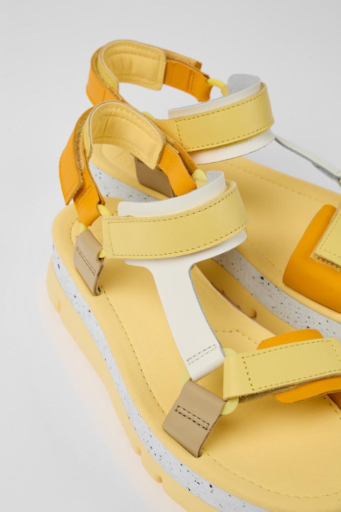 Oruga Up Multicolored leather sandals for women by CAMPER