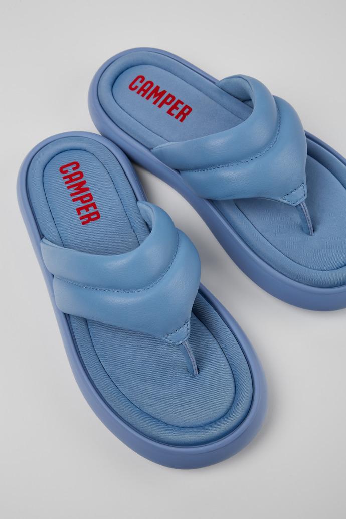 Pelotas Flota Blue Leather Flip-Flop for Women by CAMPER