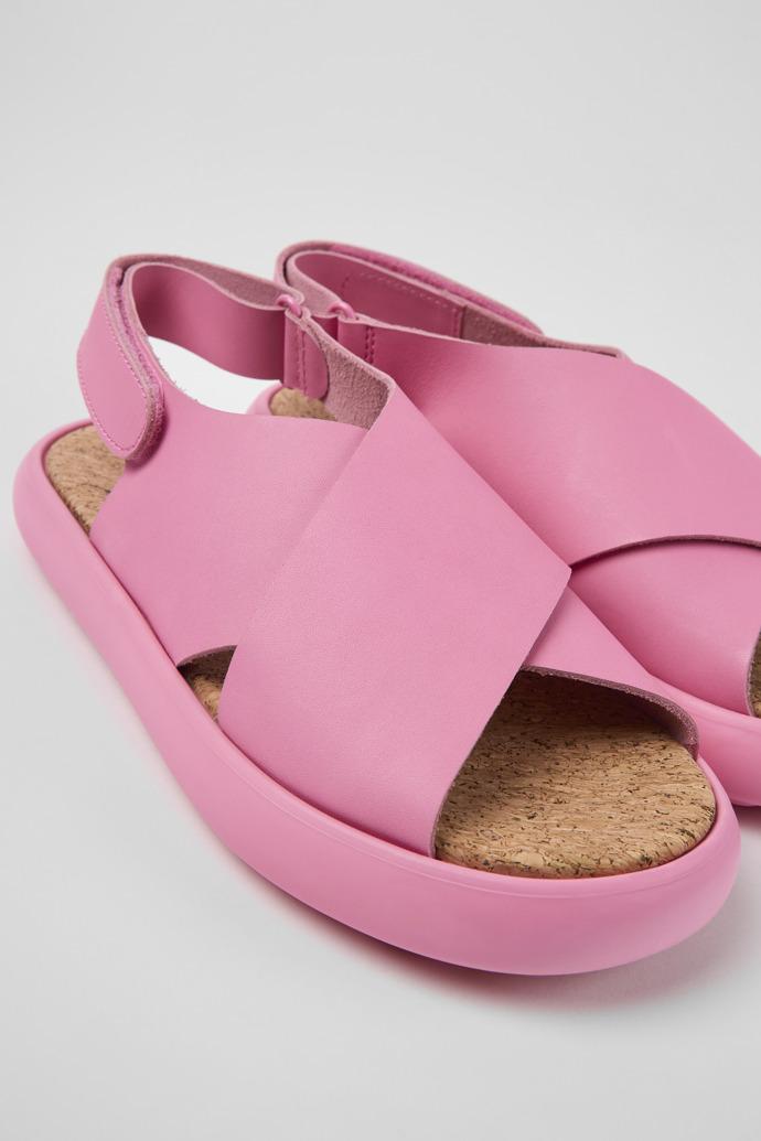 Pelotas Flota Pink leather sandals for women by CAMPER