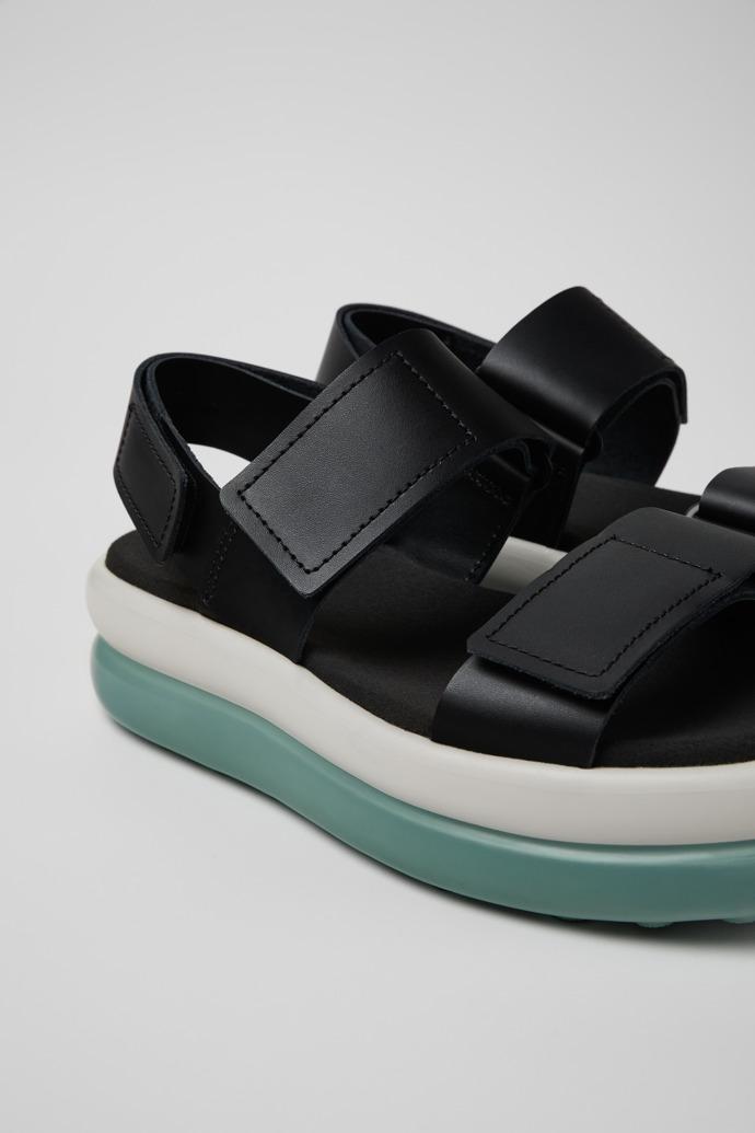 Pelotas Flota Up Black Leather Sandals for Women. by CAMPER