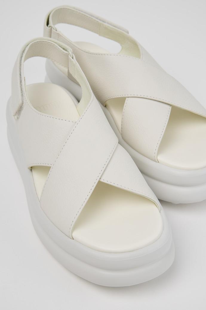 Pelotas Flota Up White Leather Sandals for Women. by CAMPER