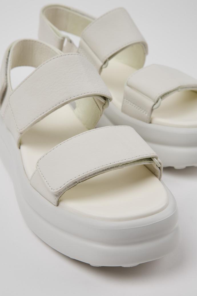 Pelotas Flota Up White Leather Sandals for Women. by CAMPER