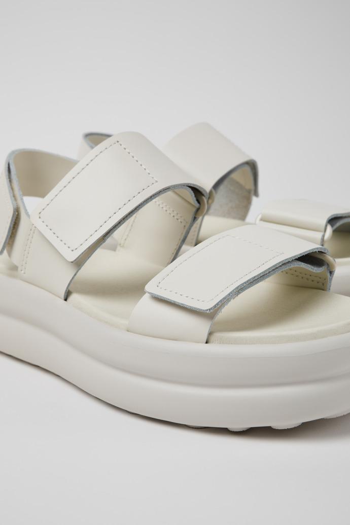 Pelotas Flota Up White Leather Sandals for Women. by CAMPER