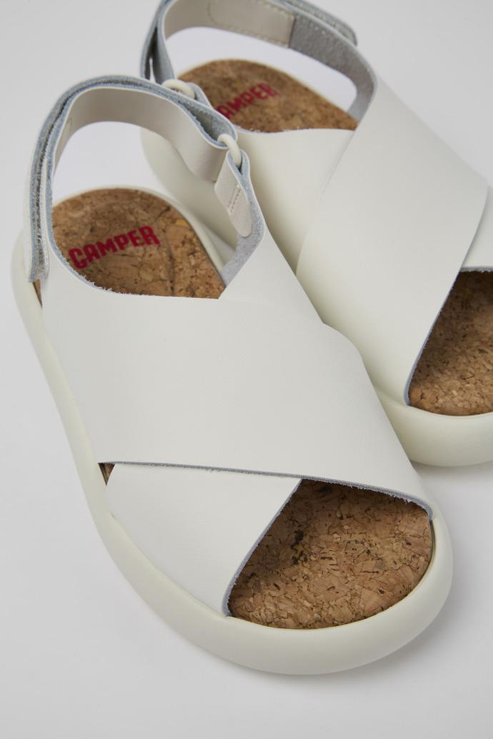 Pelotas Flota White Leather X-Strap Sandal by CAMPER