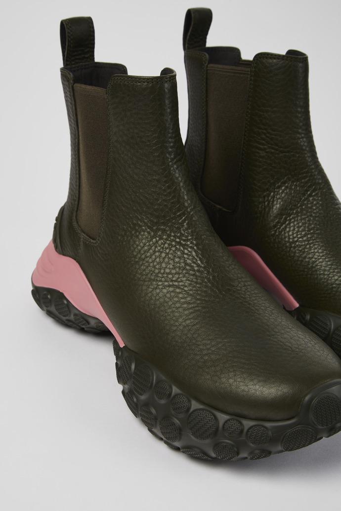 Pelotas Mars Green responsibly raised leather ankle boots by CAMPER