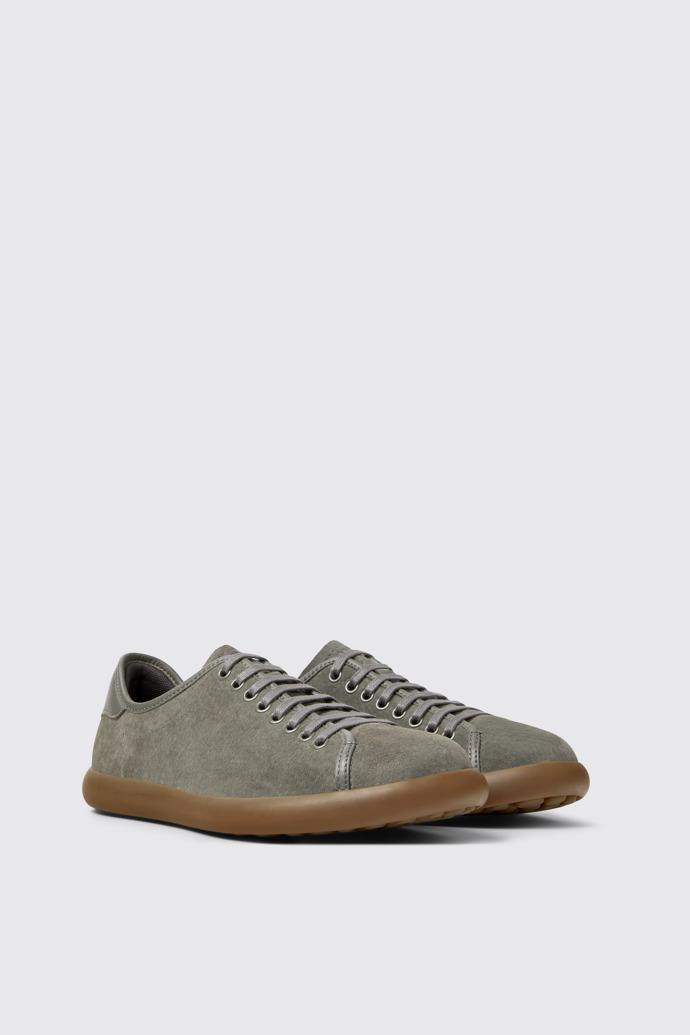Pelotas Soller Gray Nubuck and Leather Sneakers for Men. by CAMPER