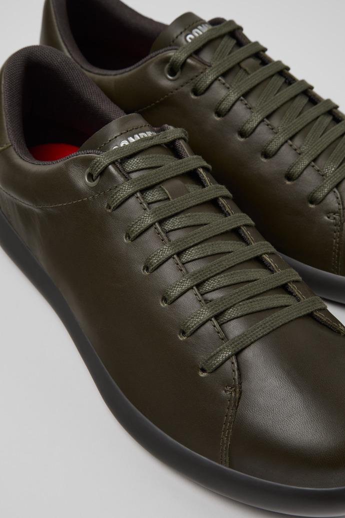 Pelotas Soller Green Leather Sneakers for Men. by CAMPER