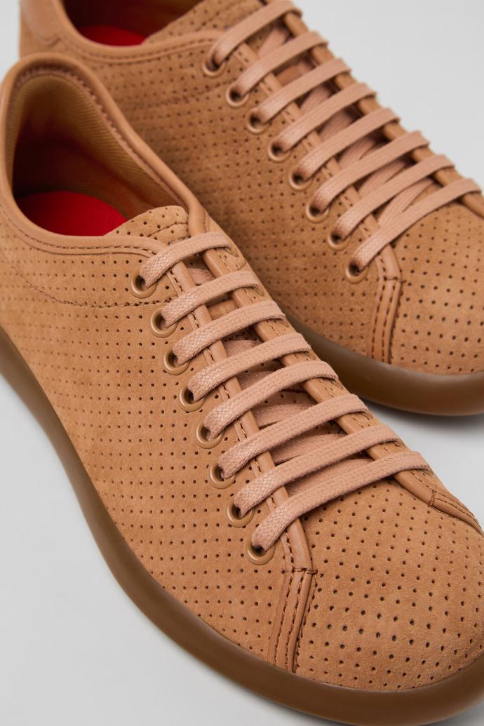 Pelotas Soller Nude Nubuck and Leather Sneakers for Women. by CAMPER